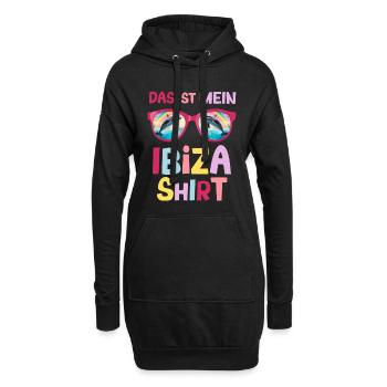 Delfin Sonnenbrille Urlaub Saufen Ibiza Party - Hoodie-Kleid - Schwarz - Vorne