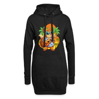 Lustige Eichhörnchen Cartoon Sommer Strand Sonnenbrille - Hoodie-Kleid - Schwarz - Vorne