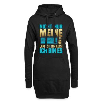 Gaming PC Gamer Headset Zocken Controller Konsole - Hoodie-Kleid - Schwarz - Vorne