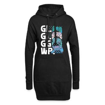 Manette de jeu Casque Jeux vidéo Gamer Gaming - Sweat-shirt à capuche long Femme - noir - Devant