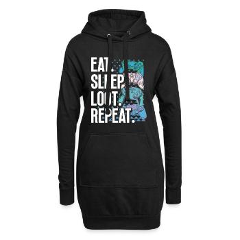 Gaming Stuff Jeux vidéo Gamer Jeux vidéo - Sweat-shirt à capuche long Femme - noir - Devant