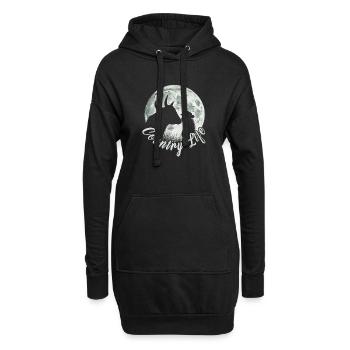 Amour des animaux Ferme Fermier Femme du fermier Vie à la ferme - Sweat-shirt à capuche long Femme - noir - Devant