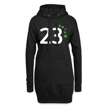23 - Sweat-shirt à capuche long Femme - noir - Devant