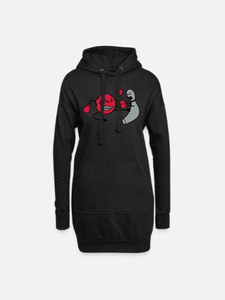 Kickboxen Bowling - Hoodie-Kleid - Schwarz