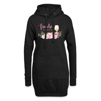 Fraîche comme le rosé - Sweat-shirt à capuche long Femme - noir - Devant