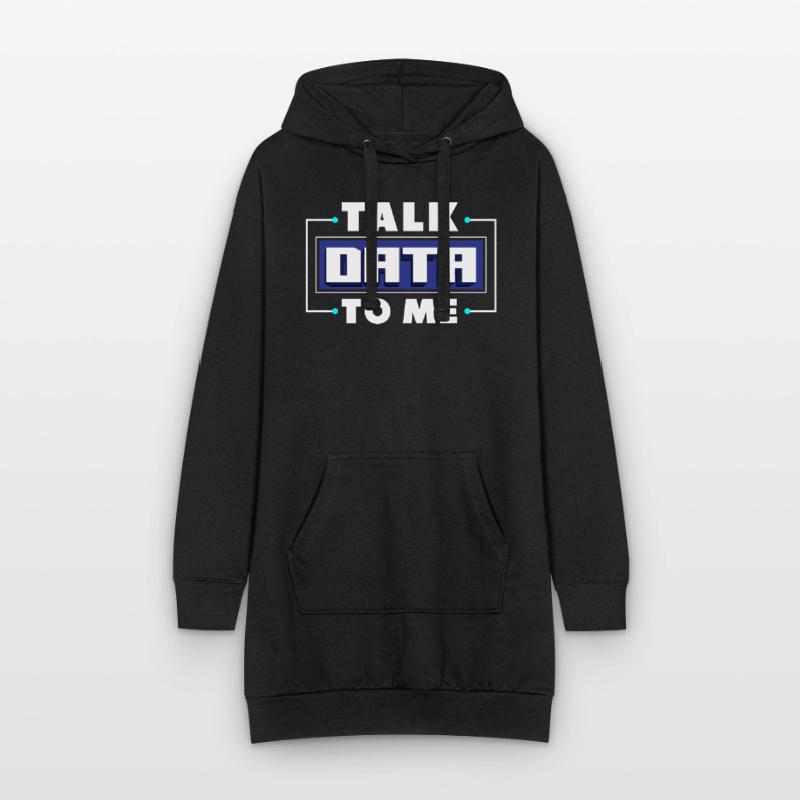 Daten-Analytik Daten-Engineering Sprechen Sie mit Hoodie-Kleid