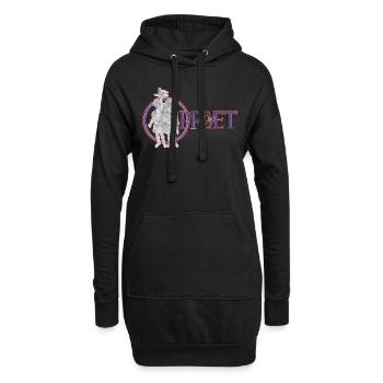 praetorien - Sweat-shirt à capuche long Femme - noir - Devant