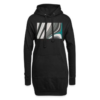 un ending skyline - Sweat-shirt à capuche long Femme - noir - Devant