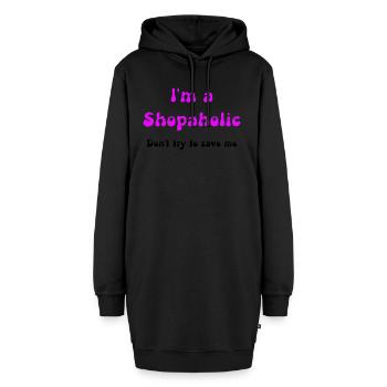 Laden - Hoodie-Kleid - Schwarz - Vorne - AI Model Female 172 light (172cm)