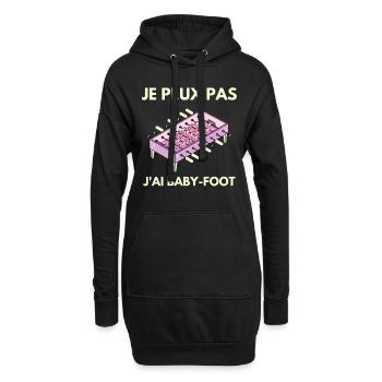 Ich kann nicht, ich habe einen Tischkicker - Hoodie-Kleid - Schwarz - Vorne