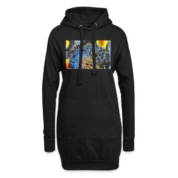 Pissenlit, A731306 - Sweat-shirt à capuche long Femme - noir - Devant