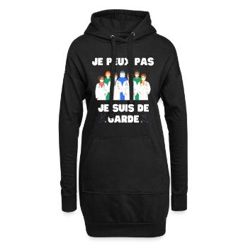 Ich kann nicht, ich bin auf Abruf für Medikamente - Hoodie-Kleid - Schwarz - Vorne