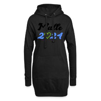 Malle 2024 Coeur - Sweat-shirt à capuche long Femme - noir - Devant