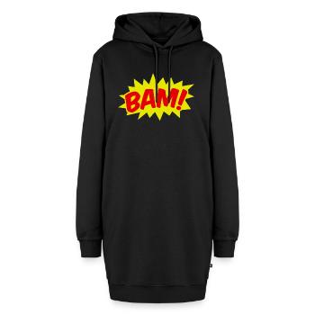 BAM Comic Sprechblase - Hoodie-Kleid - Schwarz - Vorne
