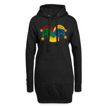 chapeau de bouffon - Sweat-shirt à capuche long Femme - noir - Devant