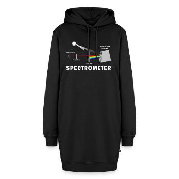 Comment fonctionne un spectromètre - Sweat-shirt à capuche long Femme - noir - Devant
