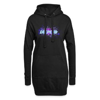 Deepend - Hoodie-Kleid - Schwarz - Vorne