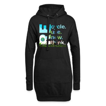 Recycle Reuse Renew Rethink Is Planet Earth Day - Hoodie Dress - black - Front