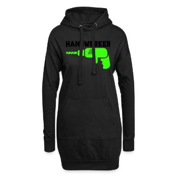 handwerker - Hoodie-Kleid - Schwarz - Vorne