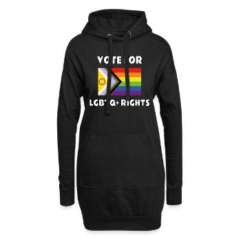 Votez pour les droits des homosexuels - Sweat-shirt à capuche long Femme - noir - Devant