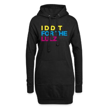 I did it for the lulz - Hoodie-Kleid - Schwarz - Vorne