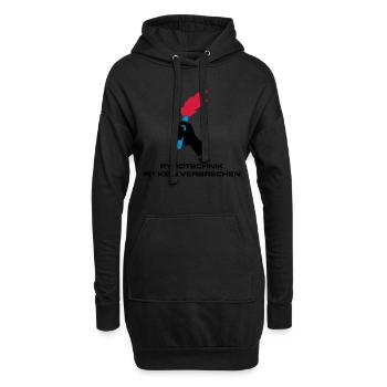 Pyrotechnik - Hoodie-Kleid - Schwarz - Vorne