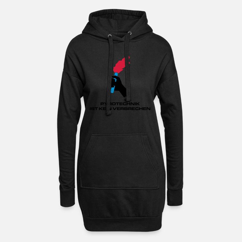 Pyrotechnik - Hoodie-Kleid - Schwarz