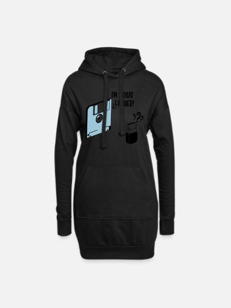 I'm your father - Sweat-shirt à capuche long Femme - noir