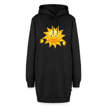 soleil arc-en-ciel nuages soleil météo cloud52 - Sweat-shirt à capuche long Femme - noir - Devant