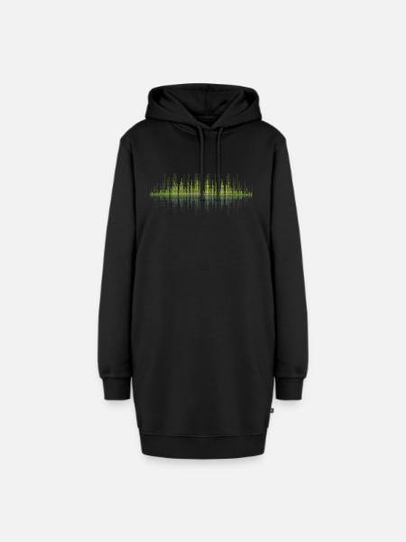 Equalizer - Hoodie-Kleid - Schwarz