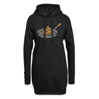 kacke scheisse kot ekelig ekelhaft koechin grillen - Hoodie-Kleid - Schwarz - Vorne