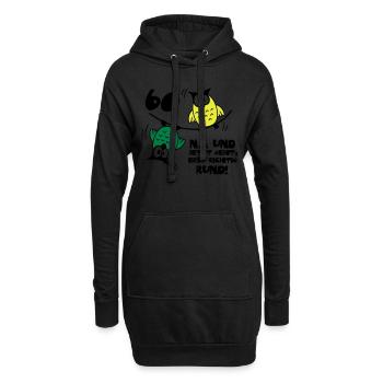60. Geburtstag - Eulen - jetzt geht's rund - Hoodie-Kleid - Schwarz - Vorne