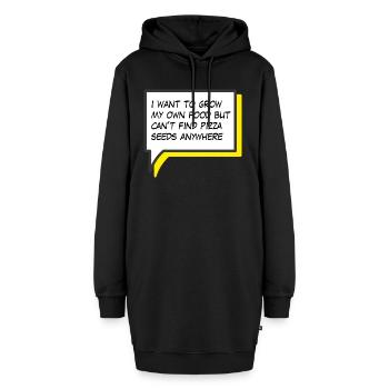 Ich möchte mein eigenes Essen anbauen - Hoodie-Kleid - Schwarz - Vorne