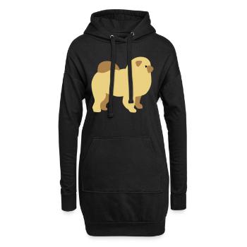 Chow-Chow - Hoodie-Kleid - Schwarz - Vorne