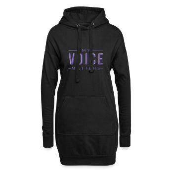 MY VOICE MATTERS - MEINE STIMME IST WICHTIG - Hoodie-Kleid - Schwarz - Vorne