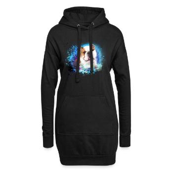 englische Bulldogge,hund, bunt, graffiti,bulldogge - Hoodie-Kleid - Schwarz - Vorne