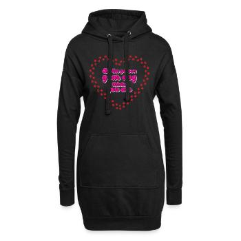 Lustiges Deutscher Schäferhund Motiv mit Spruch - Hoodie-Kleid - Schwarz - Vorne