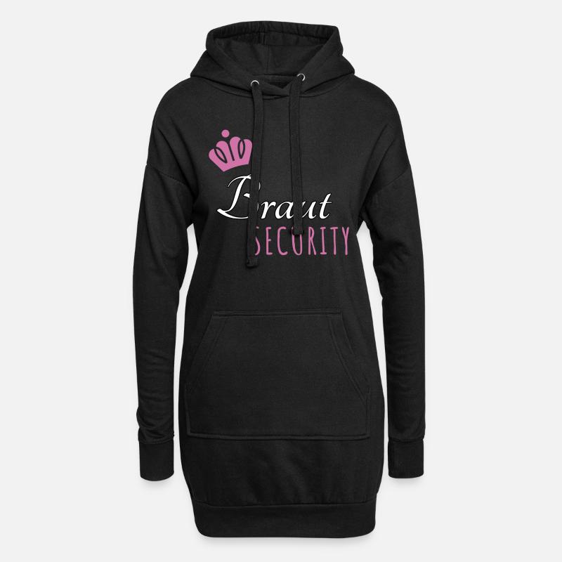 Braut Security - Hoodie-Kleid - Schwarz