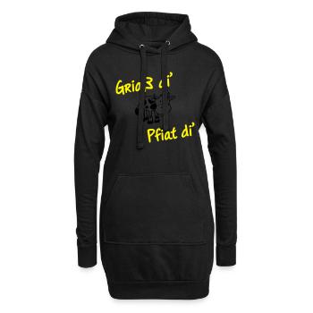 Griaß di pfiat di T-Shirts - Hoodie-Kleid - Schwarz - Vorne