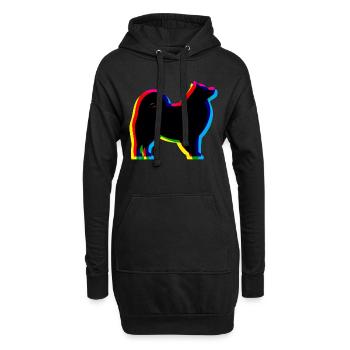 CMYK Samojede - Hoodie-Kleid - Schwarz - Vorne