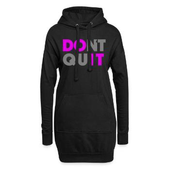 Do it Don`t Quit - Hoodie-Kleid - Schwarz - Vorne