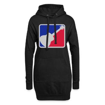 Red Blue Guitariste Guitare - Sweat-shirt à capuche long Femme - noir - Devant