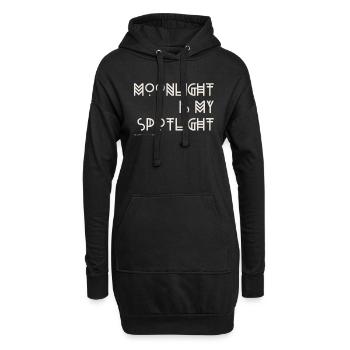 Moonlight est mon coup de projecteur - Boho Design - Sweat-shirt à capuche long Femme - noir - Devant