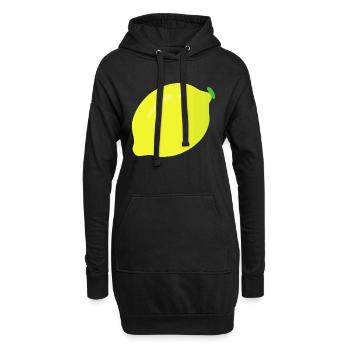 Idée cadeau d’illustration de citron - Sweat-shirt à capuche long Femme - noir - Devant