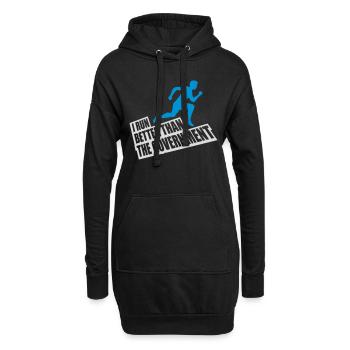 mieux fonctionner que le gouvernement - Sweat-shirt à capuche long Femme - noir - Devant