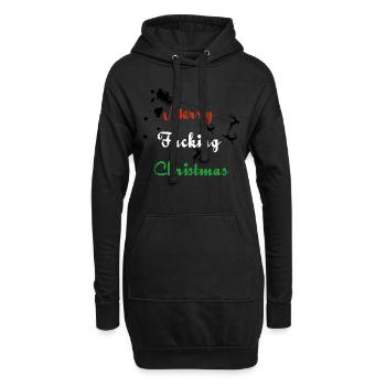 MerryfuckinChristmas - Hoodie-Kleid - Schwarz - Vorne