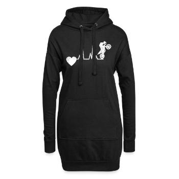 Moto Motocycliste Fan Motocross - Sweat-shirt à capuche long Femme - noir - Devant