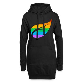 Gay Pride Parade LGBTQ+ Rainbow Flag Body Positive - Hoodie-Kleid - Schwarz - Vorne