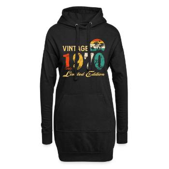 Vintage 1970 Limited Edition Made In 1970 Birthday - Hoodie Dress - black - Front