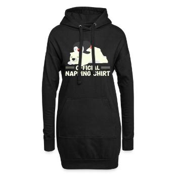Amoureux du pingouin endormi Pingouin mignon Sieste - Sweat-shirt à capuche long Femme - noir - Devant
